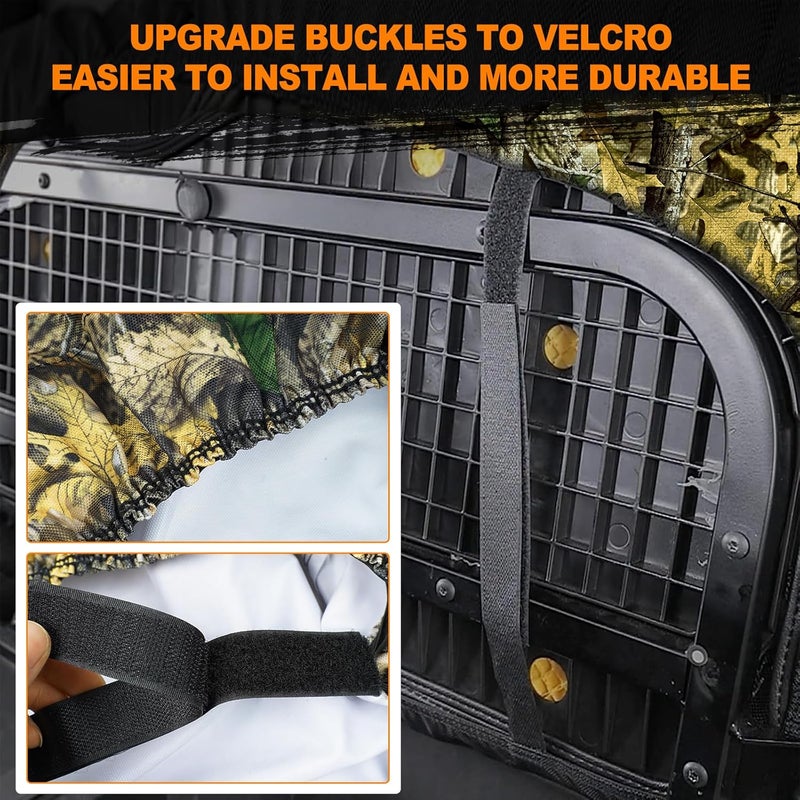 BORDAN UTV Waterproof Seat Cover for 2004-2021 Yamaha Rhino 700 660 450, Heavy Duty 1680D Full Protection Outdoor Camo Seat Cover for UTV(2 PCS) - Image 3